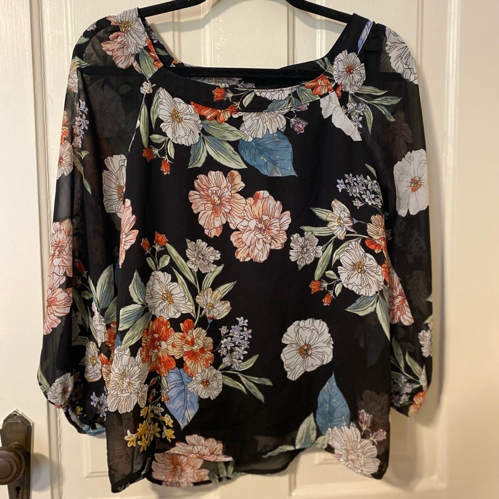 Long sleeve floral shirt